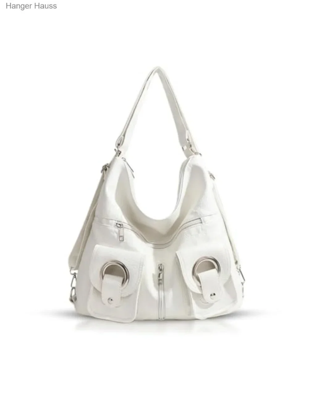 Faux Leather Hobo Shoulder Bag Tote with Adjustable Strap Vintage Purse Work